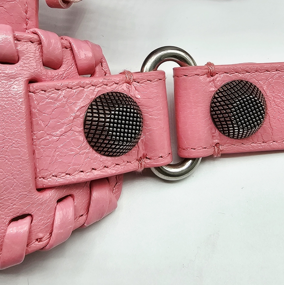 Balenciaga Neo Cagole Sweet Pink Crossbody Bag with Heart Mirror New W/ Tag - Picture 11 of 12
